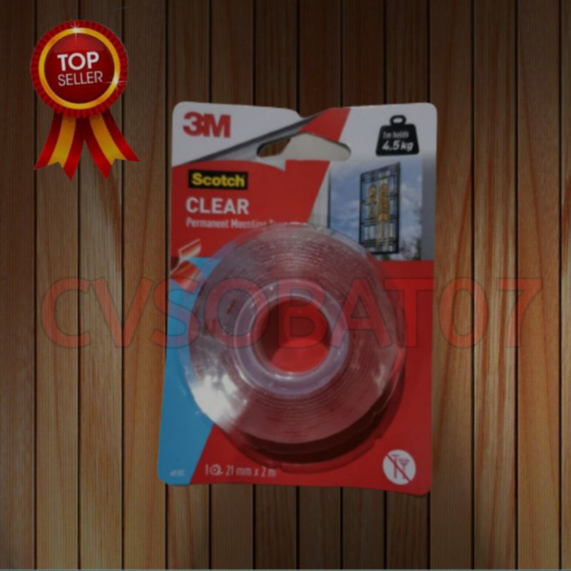

3m double tape Scotch permanent tape mounting clear transparan bening