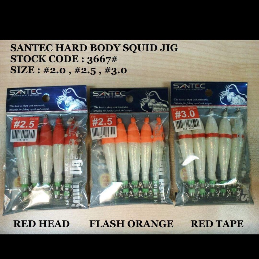 LURE SANTEC HARD BODY SQUID JIG 3667 (GID)