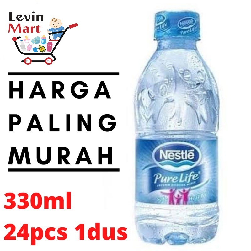 NESTLE PURE LIFE 330ML MINI PER DUS ISI 24 BOTOL/NESTLE ASLI ORIGINAL