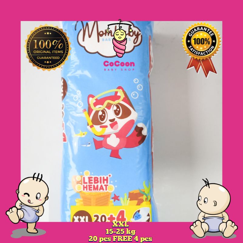 Popok Bayi Mom Baby Mombaby Pants XXL20 XXL 20+4 XXL24 XXL 24 Celana