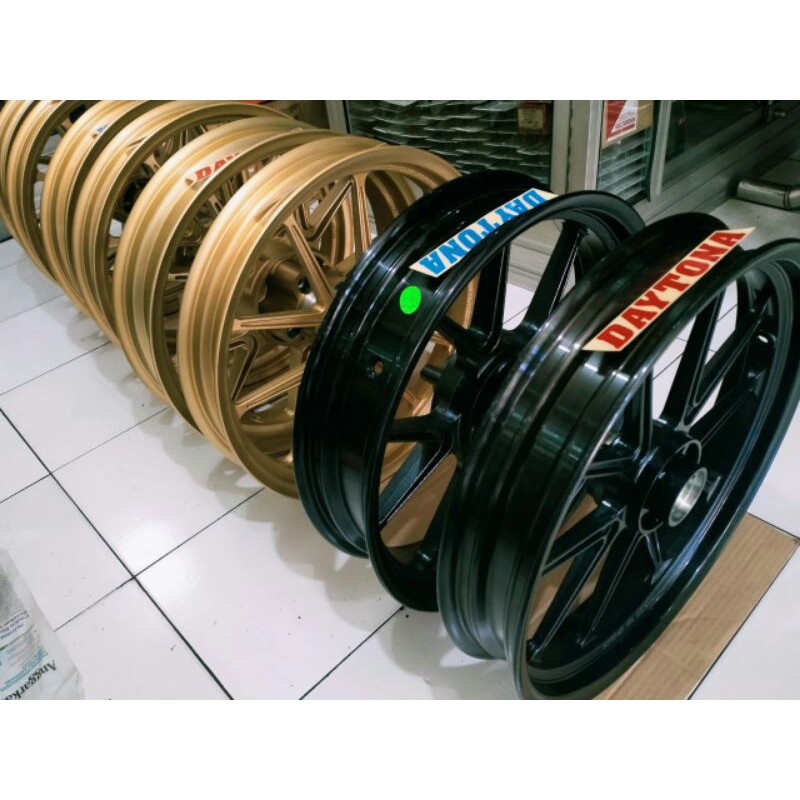 VELG PELEG TIGER DAYTONA GOLD DAN HITAM