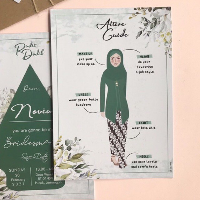 Bridesmaid invitation undangan