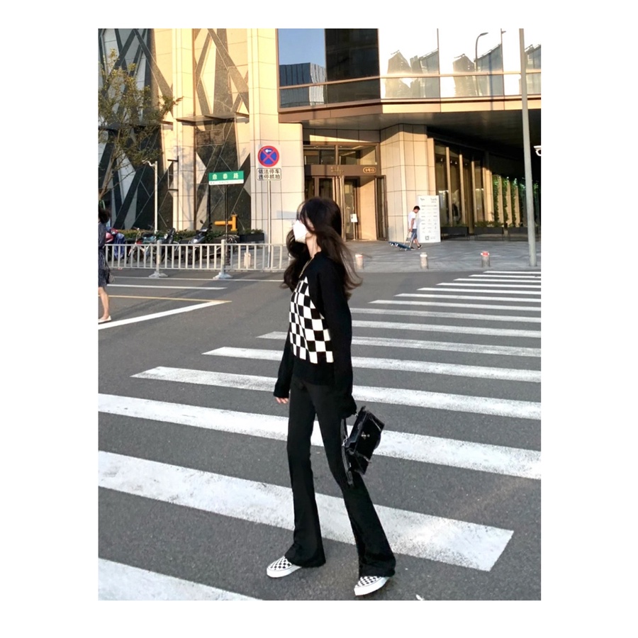 ✅COD high-waist hamparan luas leg denim kasual berkobar celana wanita Korea