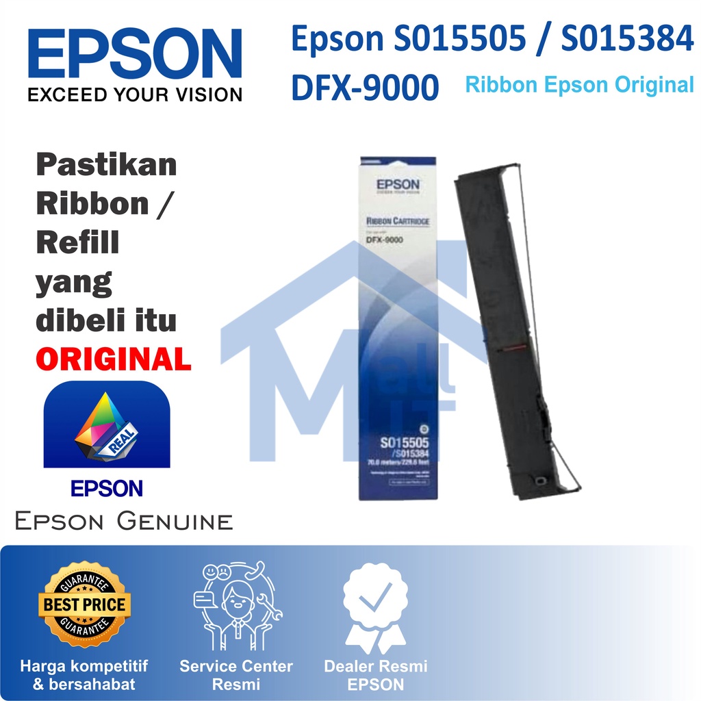 (BISA COD) RIBBON CATRIDGE EPSON ASLI ORIGINAL PRINTER DFX 9000 DFX-9000 DFX 9000