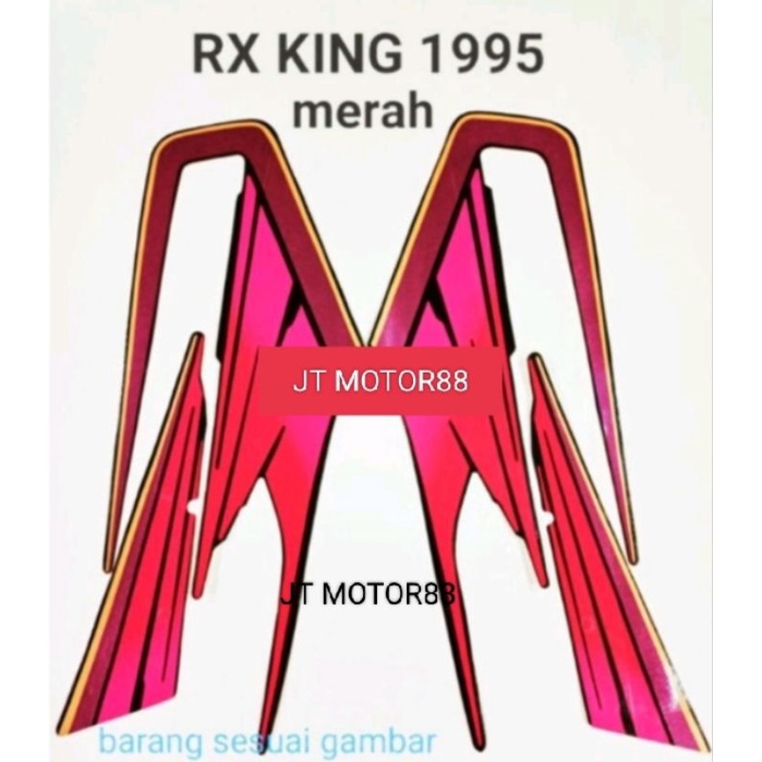 LIS BODY STIKER RX KING TAHUN 1995 WARNA MERAH