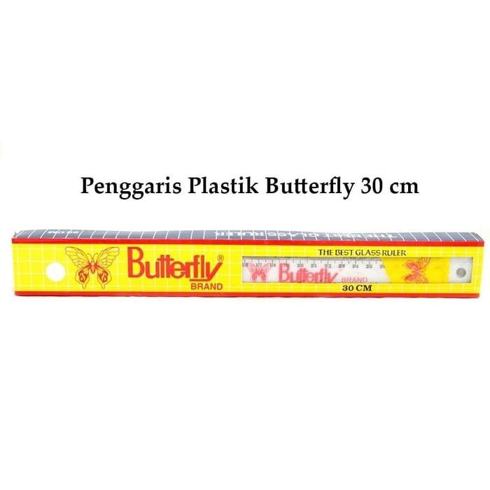 

JOYKO Penggaris 30 cm Butterfly Plastik Mika Transparan