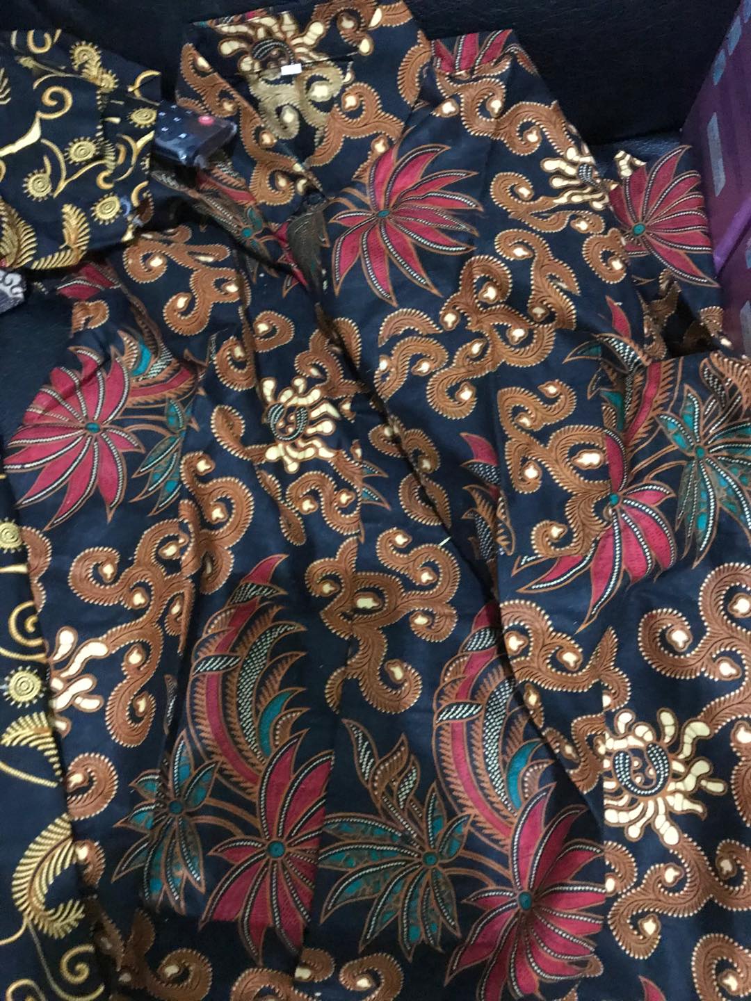 Kemeja Batik Lengan Panjang 021 Risna Batik Hrb0626 Hem Batik Murah Seno Sogan Bakung Padi Manggar