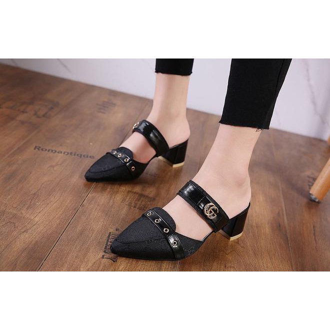 Gucci Slip On Sandal | Sandal Wanita - Brown, 37