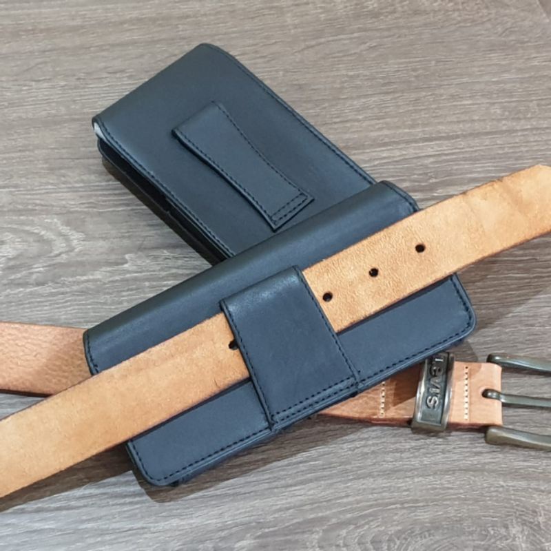 Pouch Smartphone Kulit Sapi Anti Magnet Efek
