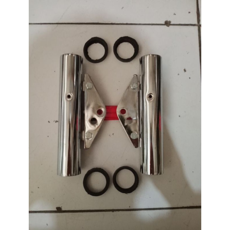 termurah breket pangkon kupingan pesek PNP CB GL Megapro Tiger chrome