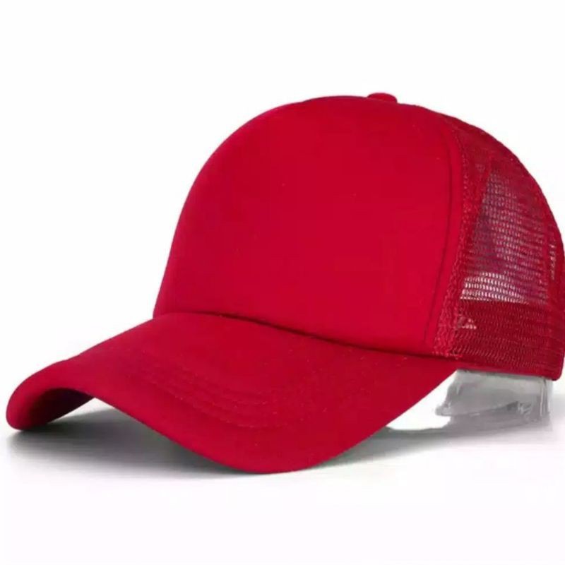 COD Topi Jaring Polos / Trucker Polos / Topi Jala Polos / Topi Dewasa Polos / Topi Murah Polos