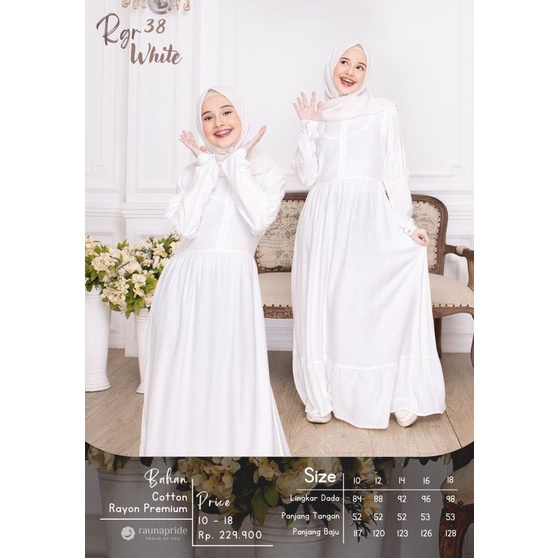 GAMIS REMAJA GR38 PUTIH/GAMIS RAUNA