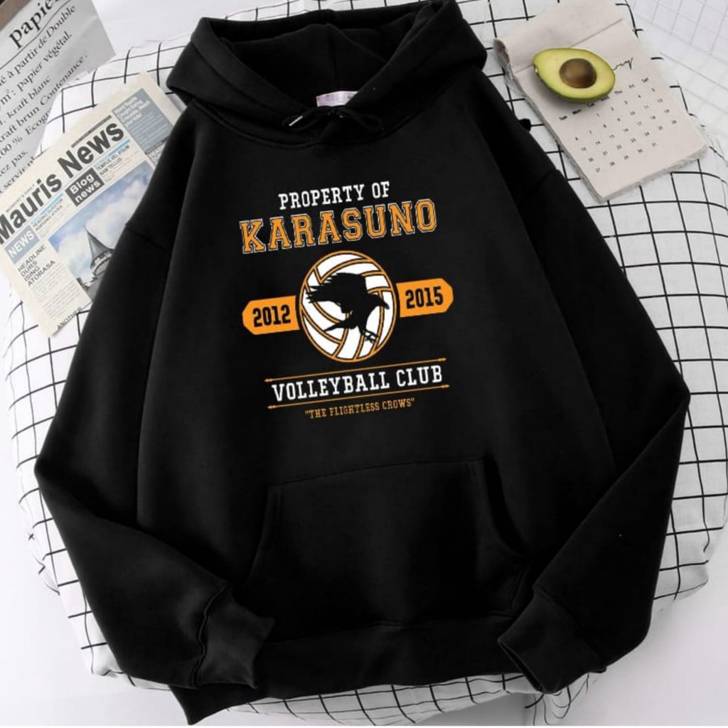 Hoodie Haikyuu Karasuno Team Basket Murah Kageyama Nekoma Hinata Fly High Anak Dewasa Sweater Ics