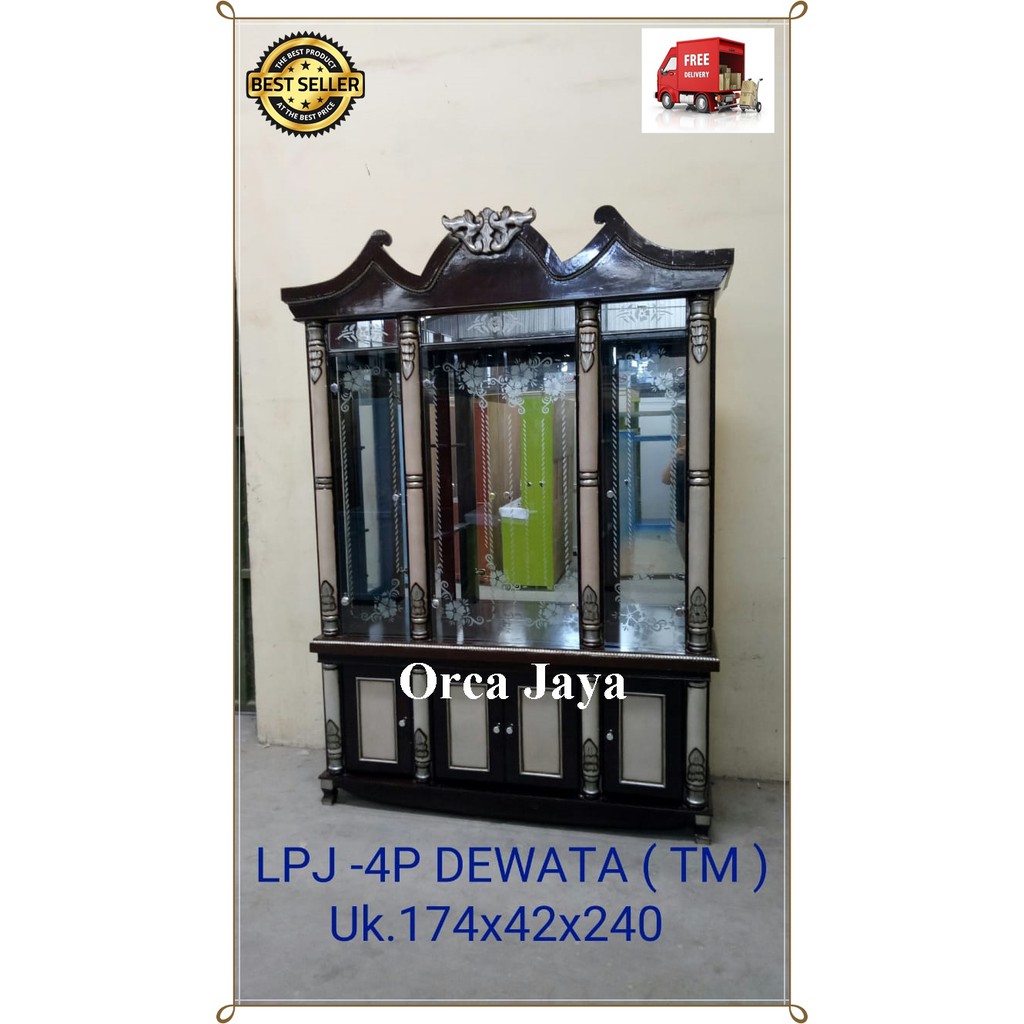 LEMARI PAJANGAN/LEMARI HIAS 4 PINTU DEWATA TM
