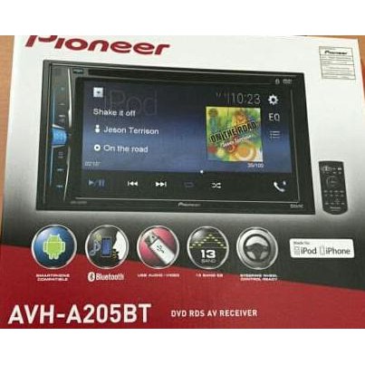 Pioneer AVH-A205BT Head Unit Double Din Tape Mobil AVH A 205 BT AUDIO.