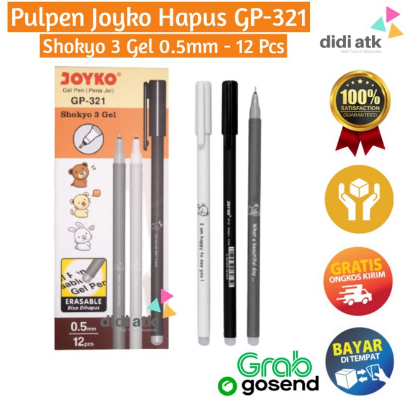 

Erasable Gel Pen Pulpen Bisa Dihapus Joyko GP-321 Shokyo 3 Gel 12 Pcs