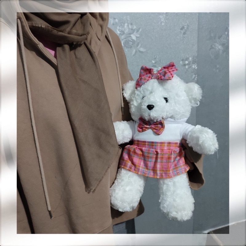 TAS SELEMPANG PEREMPUAN BONEKA TEDDYBEAR LUCU IMUT BULU TEBAL