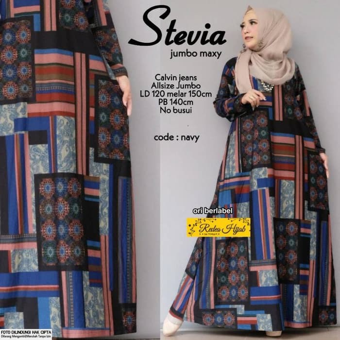 Baju Gamis wanita terbaru Calvin Jeans adem Stevia Jumbo Maxy dress