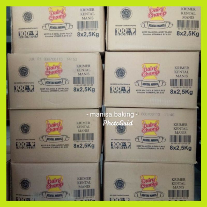 

DAIRY CHAMP 2.5 KG 1 DUS SUSU KENTAL MANIS DAIRY CHAMP 2.5 KG KARTONAN ( 2.5 KG × 8 )