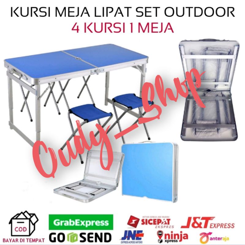 Meja Kursi Lipat Portable Table Chair Set Camping