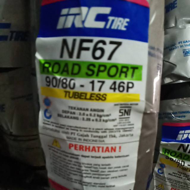 Ban Luar Tubeless 90/80-17 merk IRC