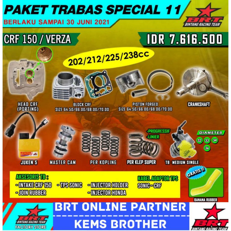 PAKET BRT CRF TRABAS SPECIAL 11