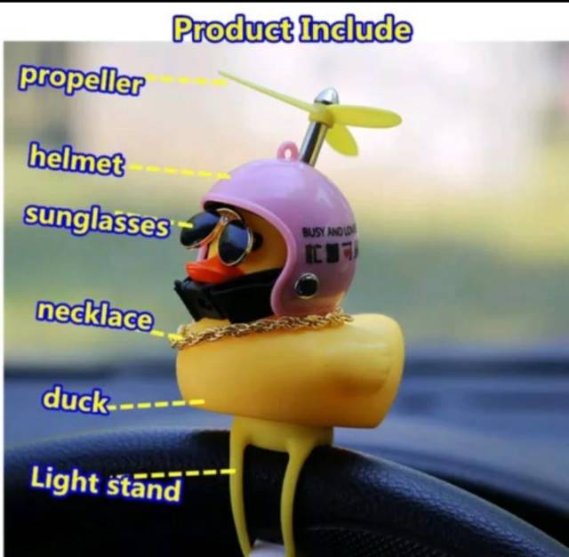 Best Seller Bebek Helm Berbaling Pajangan Untuk Mobil Dan Motor Lampu Led