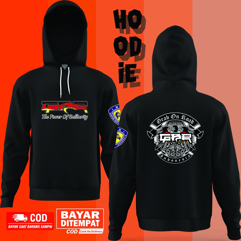 Hoodie GBR Indonesia Kaos GBR Grab On Road Indonesia murah Bahan Halus dan Nyaman Dipakai.