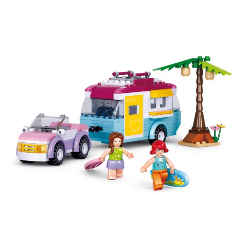 Brick Sluban Car with Caravan B0606