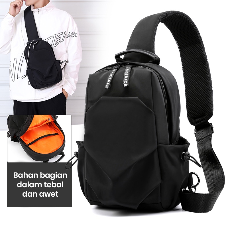 Uphike Tas Selampang Pria Casual Anti Air Waterproof Sling Bag Tas Bahu Slempang Cowok  TS710