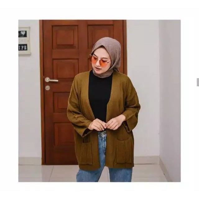 cardy loccy/sweater basic rajut/murah berkualitas