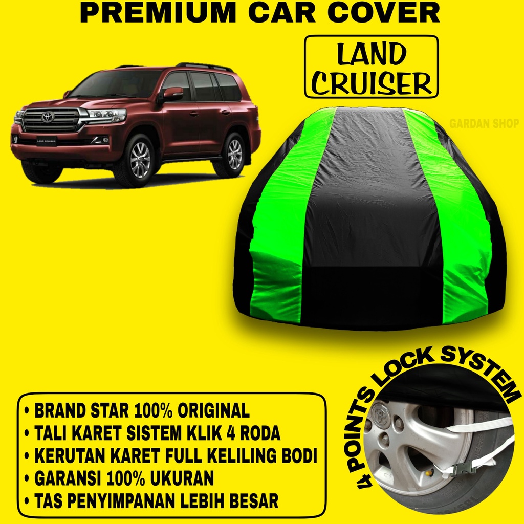 Body Cover LAND CRUISER Sarung Strip HIJAU Penutup Pelindung Bodi Mobil Land Cruiser PREMIUM