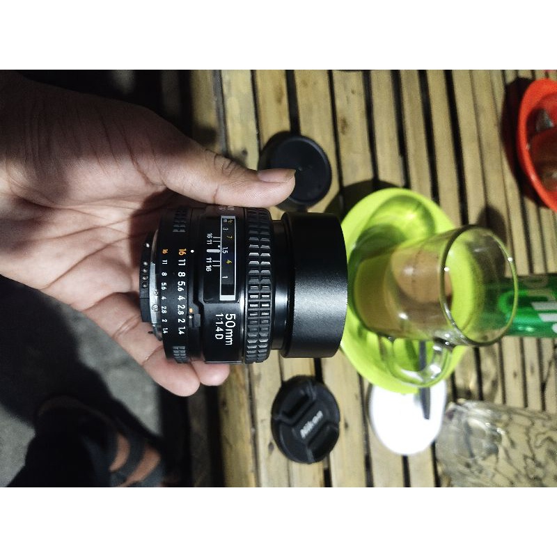 lensa nikon nikkor 50mm f1.4 afd mulus