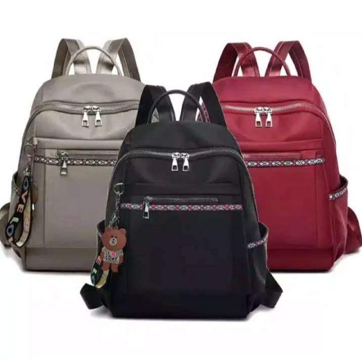 PTM Tas Ransel Wanita, Ransel Pria Kantor Kerja Sekolah Kuliah Outdoor Trendy Korea Backpack