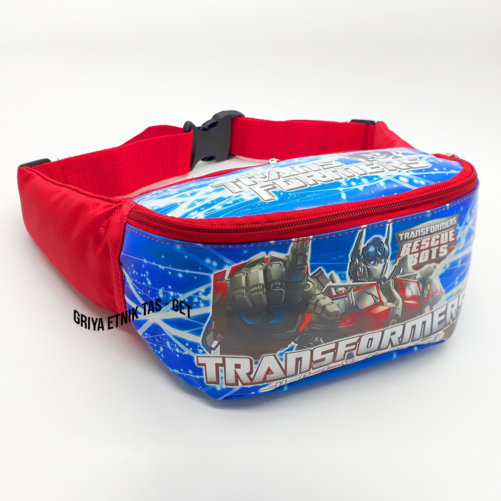 Tas Pinggang anak laki laki Karakter Transformers Promo - Waistbag anak cowok Transformers Diskon