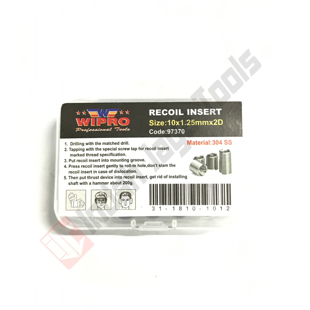 WIPRO 97370 Grip Coil M 10 x 1.25 2D Tap Drat Tambah Daging Recoil Insert