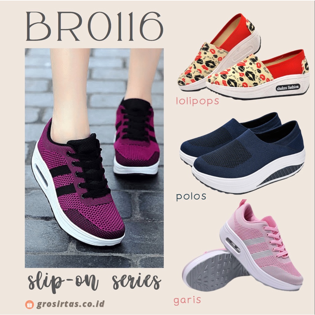 SHOEGALLERY LV0116 &quot;FREE BOX&quot; Sepatu Sneakers Wanita Pansus Lolipops Import