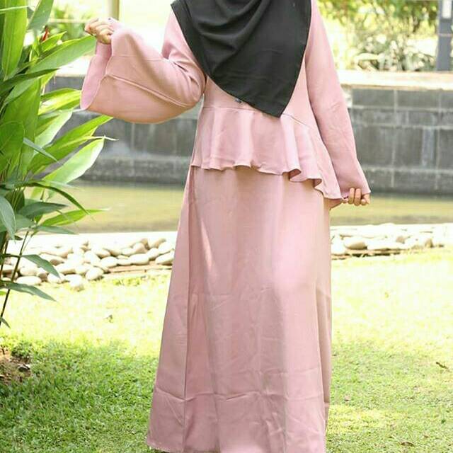 Dress Shafa Mosscrepe Murah 100ribu