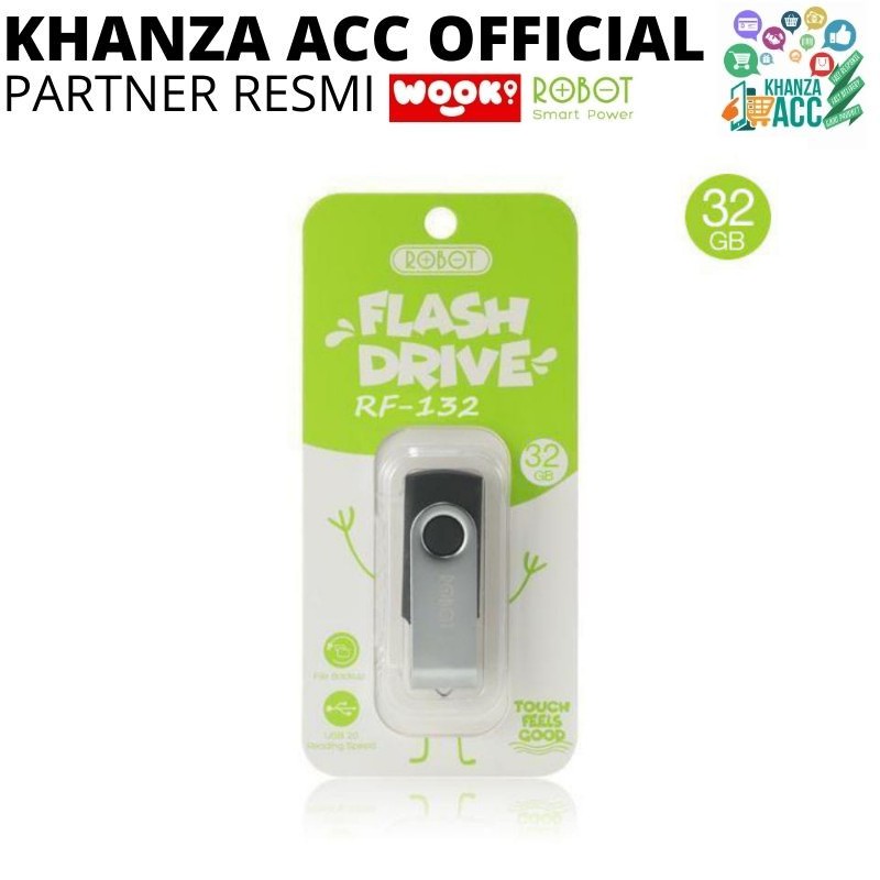 KHANZAACC Flashdisk ROBOT 32GB RF132 Rotatable U-disks USB 2.0