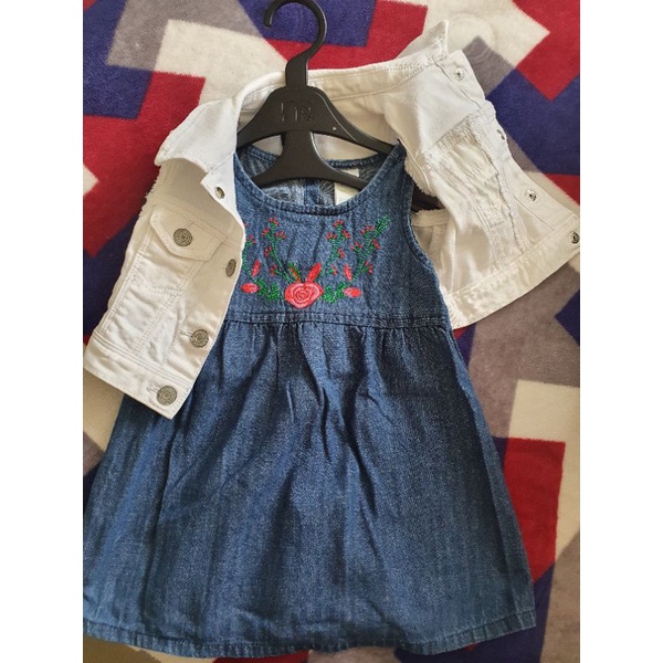 Set denim Dress dan outer denim GAP baby
