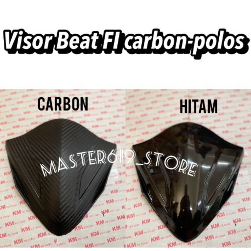 Visor Beat Fi/Esp windshield honda beat fi esp focus HITAM KILAT dan KARBON