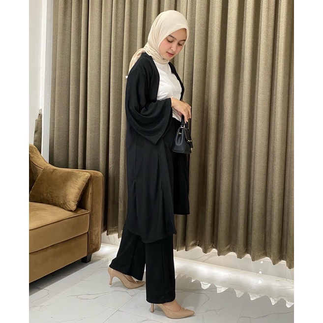 VERA SET BAHAN YANG SUPER STREACH DAN TEBEL PREMIUM SETELAN  DAPAT OUTER + CELANA | SETELAN BKK