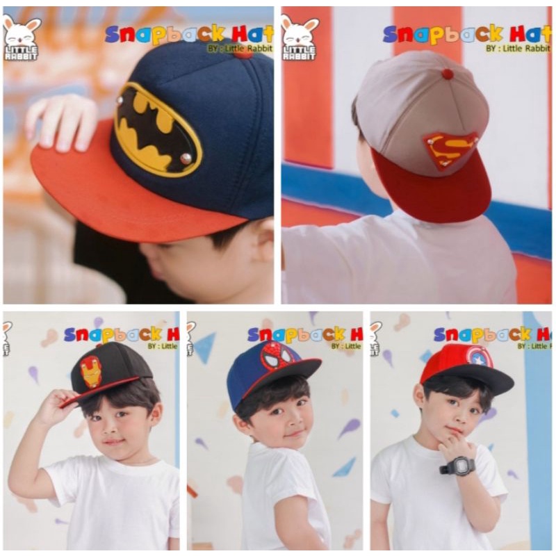 Snapback hat superhero by little rabbit