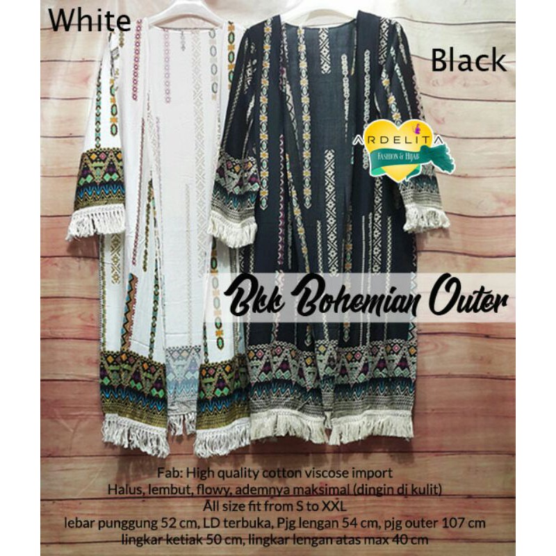 ORI 100% REAL PICT HQ BOHEMIAN OUTER/BKK STYLE/LONG BOHEMIAN CARDY/OUTWEAR MODIS