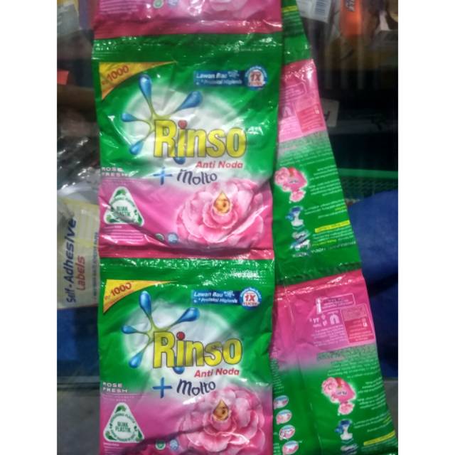 

RINSO Bubuk + Molto Rose Fresh, 1 Renceng