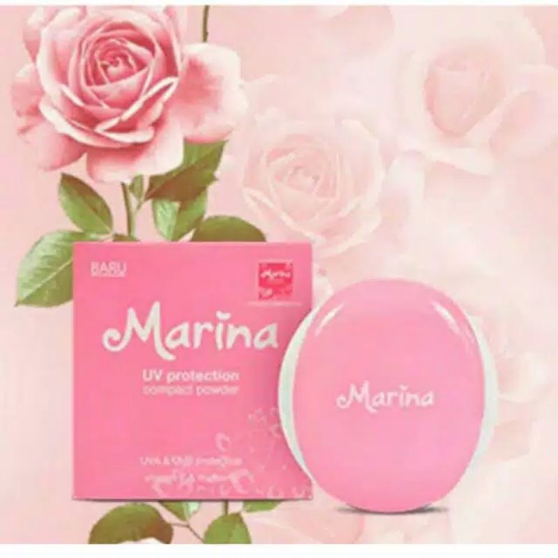 MARINA BEDAK PADAT COMPACT POWDER WITH UV A &amp; UV PROTECTION VITAMIN E