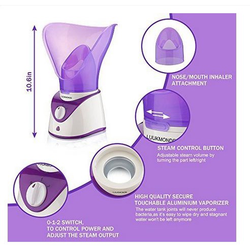 [TOSERBA_EMAK] -  CkeyiN Air Humidifier Facial Steamer SPA Perawatan Wajah - MR290Z - Purple