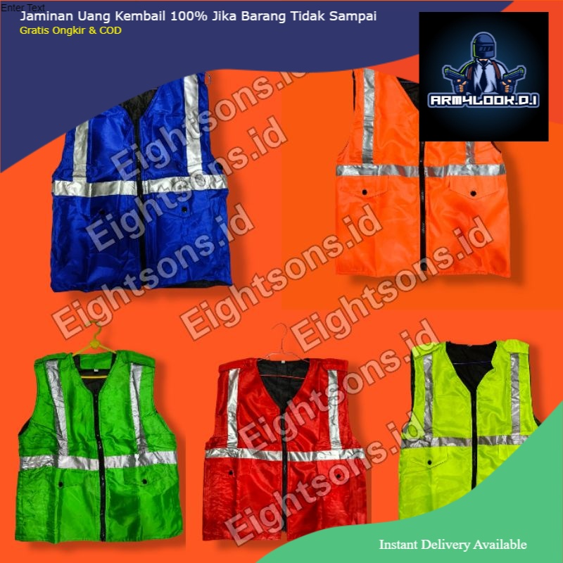 COD Rompi Parasit Rompi Parasut Rompi Safety Rompi Proyek Rompi Ojek Rompi Parkir Rompi Serbaguna
