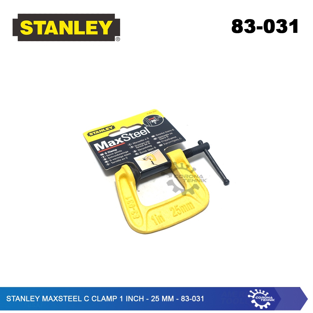 83-031 - Stanley MaxSteel C Clamp / G Clamp 1 Inch - mm