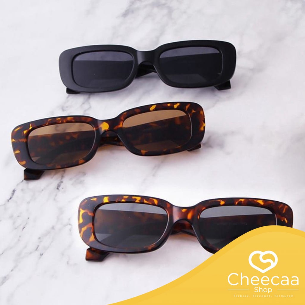 CC (KM32) Kacamata Hitam Anti UV Persegi Sunglasses Pelindung UV